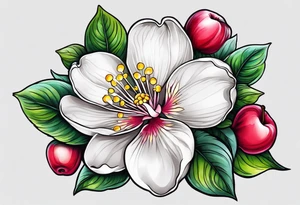 Apple blossom tattoo idea
