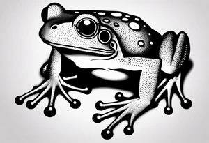 a psychedelic frog tattoo idea