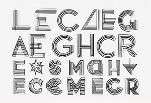 Use the following letter combinations in a simple design: CM, AL, ER, EG tattoo idea
