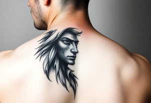 pencil sketch of dark and light emotion tattoo idea