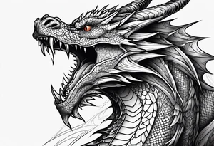 Dragon, tearing skin tattoo idea