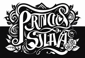 Tattoo the name of my wife Princess Rose Salaya tattoo idea