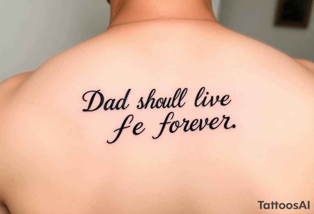 Dad should live forever tattoo idea