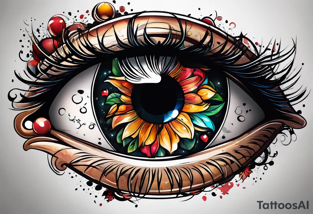World eye tattoo idea