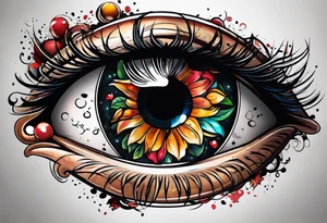 World eye tattoo idea