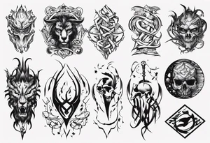 Simple men’s arm sleeve tattoo idea