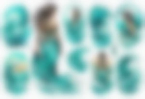 a turquoise water woman standing in the waves tattoo idea