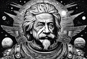 spartan, outer space, einstein tattoo idea