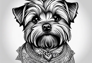 yorkie terrier tattoo idea