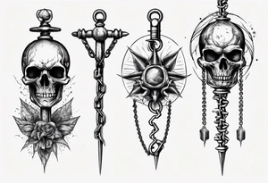 mace on a chain tattoo idea