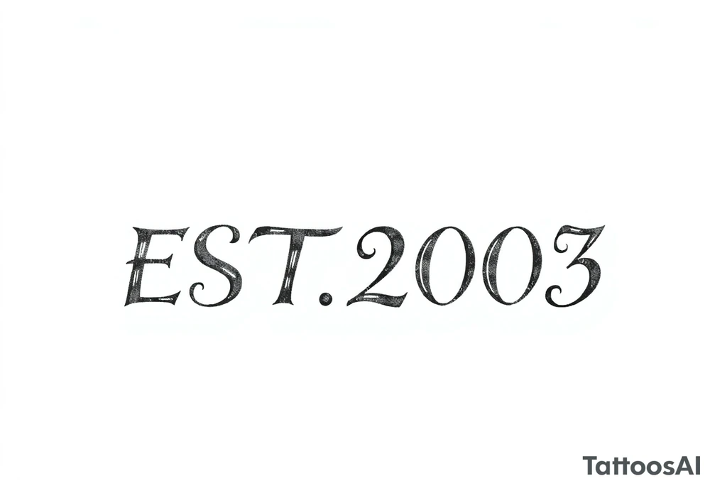 EST.2003 tattoo idea