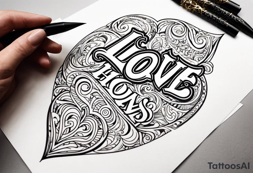Love hourglass tattoo idea
