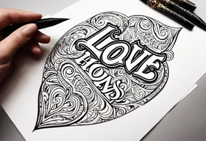 Love hourglass tattoo idea