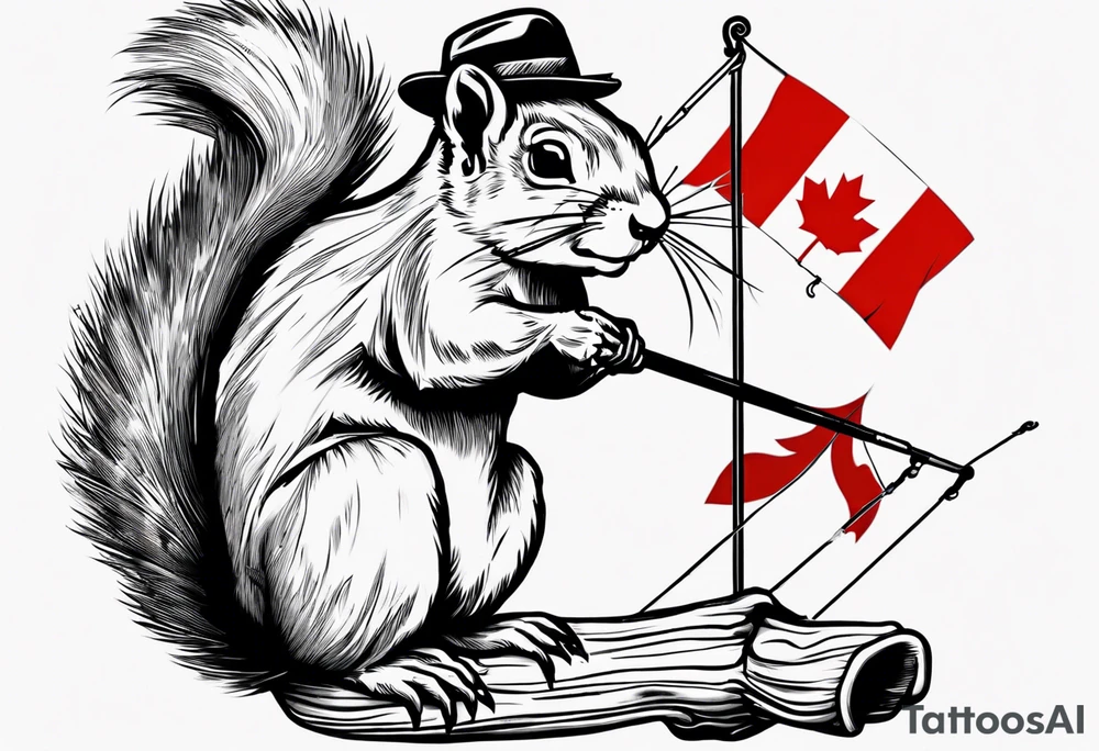 Fishing pole
"1946"
Apple fritter
Squirrel
Canadian flag tattoo idea