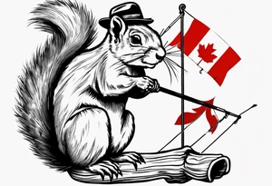 Fishing pole
"1946"
Apple fritter
Squirrel
Canadian flag tattoo idea