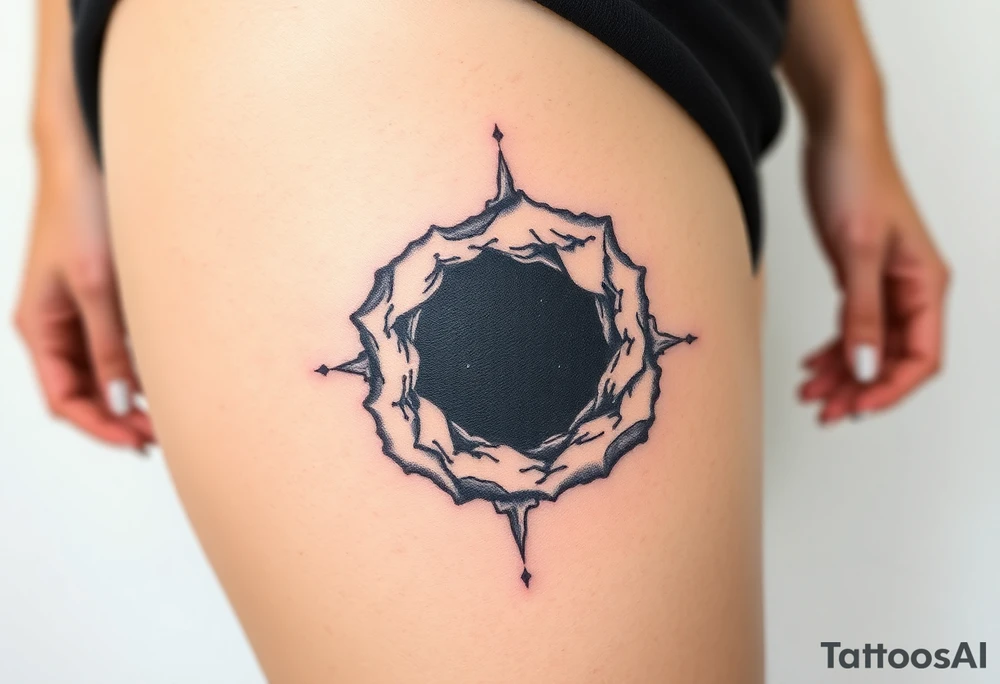 black hole tattoo idea