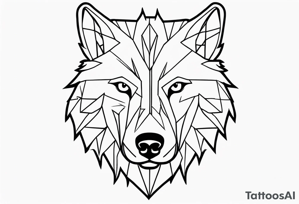 Dire wolf head tattoo idea