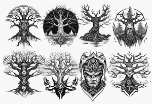 Warrior tree tattoo idea