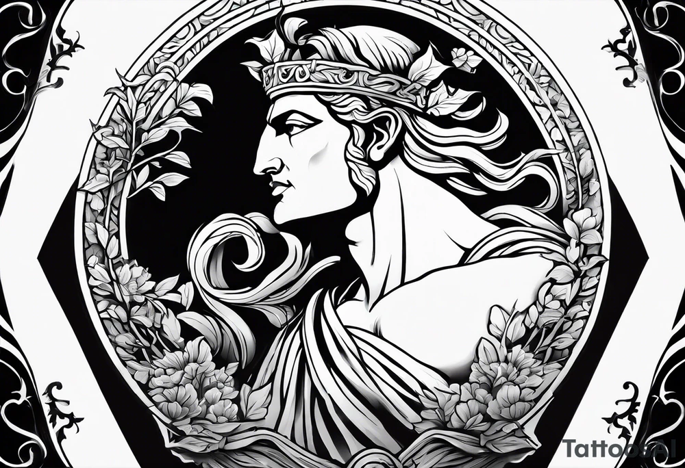 chasing my dreams, not giving up, hard work, dedication, focus, heart broken, recovered, pushing hard, got broke and gained again. I like greek gods tattoo idea