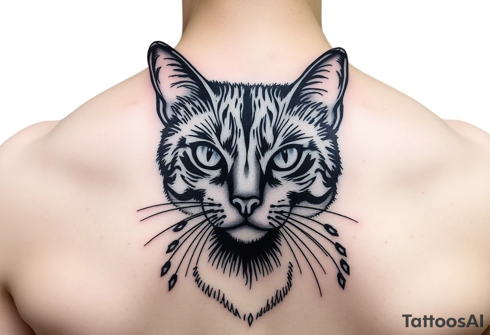black cat tattoo idea