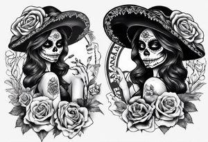 La catrina and cooking day of the dead tattoo idea