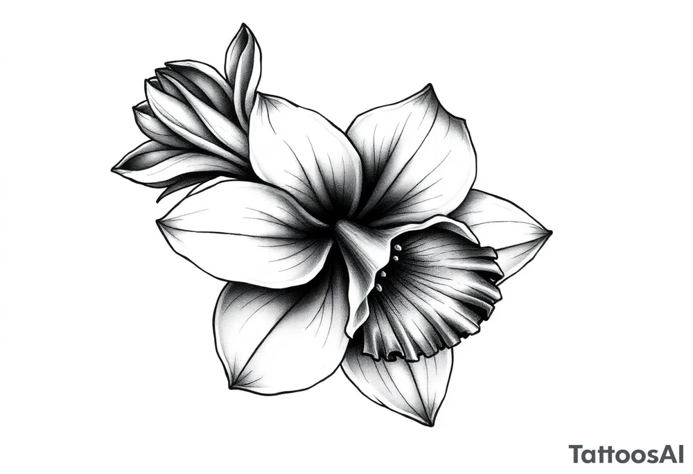 Narcissus flower tattoo idea