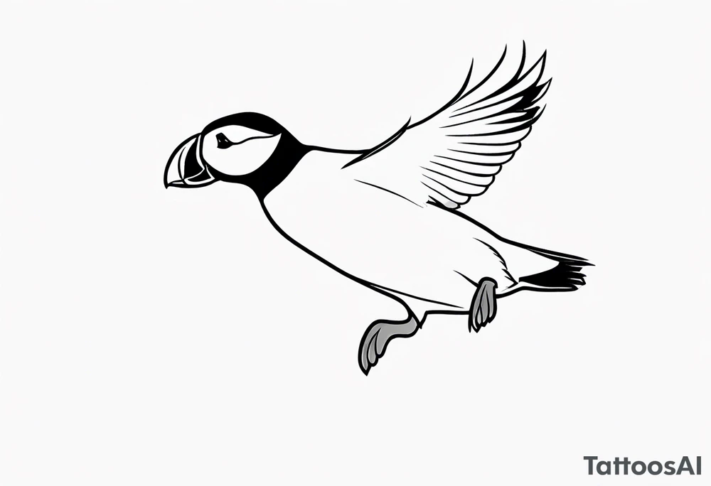 a flying puffin
 - forarm Tattoo tattoo idea
