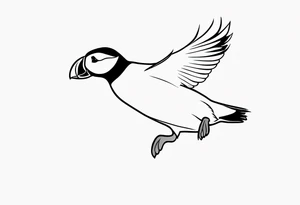 a flying puffin
 - forarm Tattoo tattoo idea