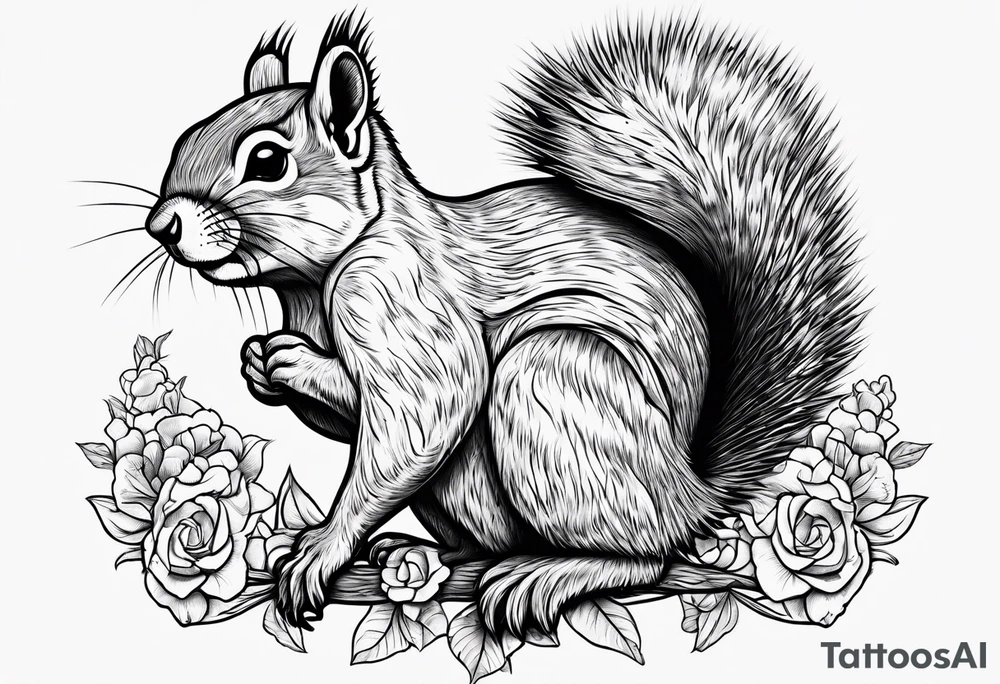 Texan squirrel who lives in bikini bottom tattoo idea