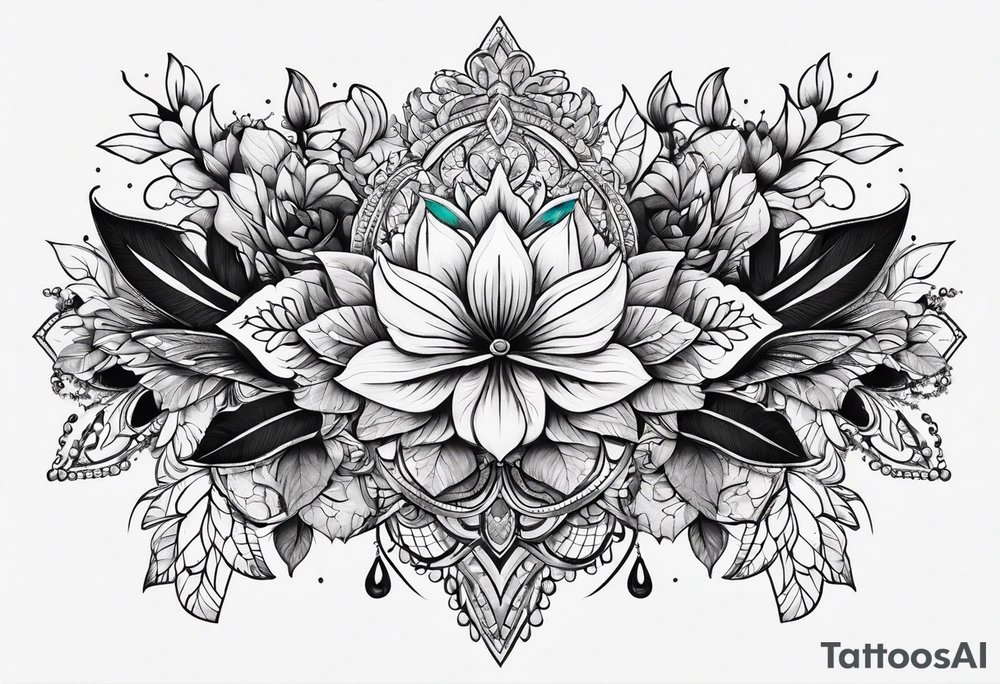 Sternum lace tattoo idea
