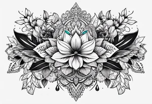 Sternum lace tattoo idea