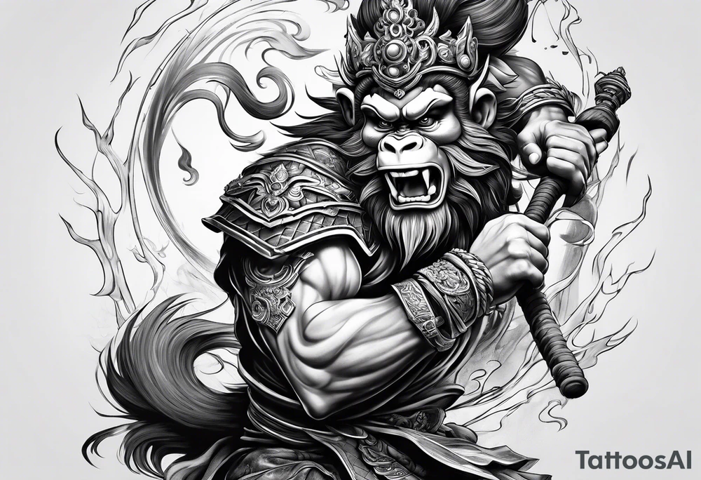 monkey king tattoo idea