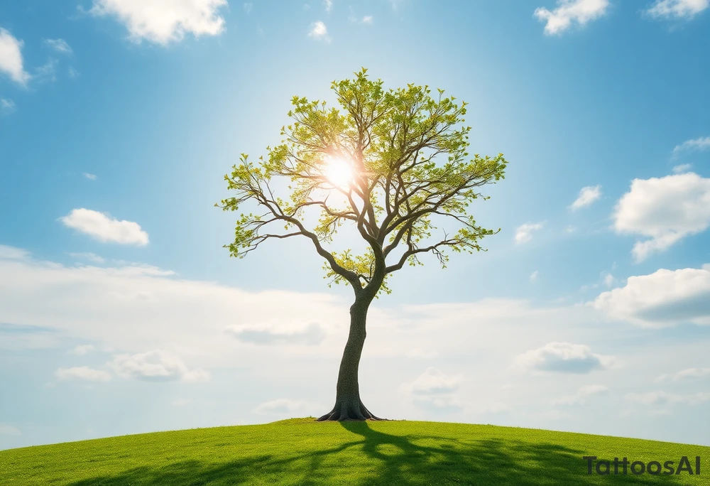 tree symbolizing the virtues of A tree could symbolize all of these qualities. Here's why:

Curious: A tree grows and seeks sunlight, representing the pursuit of knowledge and exploration.
Compassionate: The tree provides shelter and sustenance to those around it, offering support without asking for anything in return.
Earnest: The tree stands tall and strong, showing sincerity in its growth and its presence in the world.
Faithful: A tree remains rooted in one place, symbolizing faithfulness to its surroundings and purpose.
Generous: It gives fruits, shade, and oxygen freely, offering abundance to all who need it.
Honest: A tree is transparent in its existence—what it is is clear and simple, no hidden agendas.
Humorous: The shape of a tree, the rustling of its leaves, or even the way birds nest in it can bring lightness and joy, a reminder not to take life too seriously.
Just: A tree gives to all equally, regardless of who comes to it, showing fairness and impartiality.
Kind: The shade and shelter it offers to others in need reflect kindness.
Loyal: The tree endures harsh weather and seasons, symbolizing loyalty and resilience through time.
Magnanimous: The tree offers its beauty and resources without expecting anything in return, showcasing greatness of spirit.
Sincere: A tree is genuinely itself—there is no pretense, only natural existence.
Thoughtful: Its roots connect deeply with the earth, symbolizing deep thoughtfulness, and its branches reach out to others.
In this way, a tree encompasses all these virtues, standing as a reminder of how one can grow with strength and offer goodness to the world. tattoo idea
