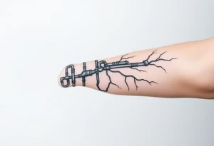 long 
System of pipes that transitions into veins of forearm tattoo idea
