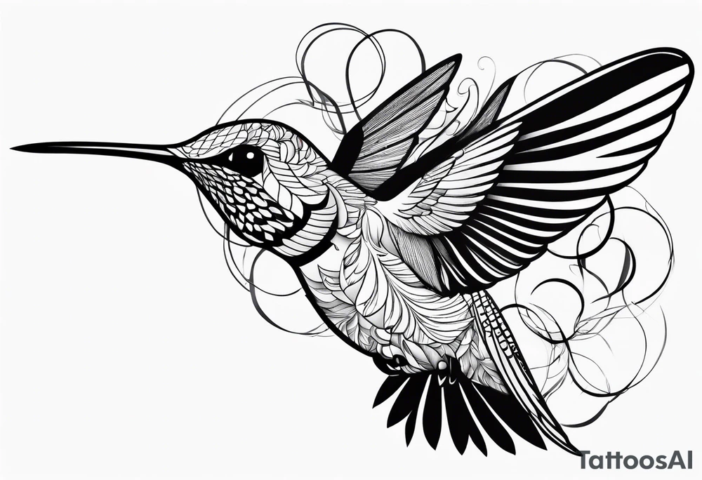 hummingbird simple no other elements tattoo idea