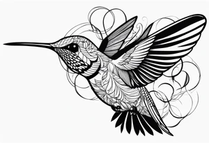 hummingbird simple no other elements tattoo idea
