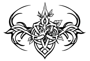 Arm band tattoo of Celtic knot combined with nature tattoo idea