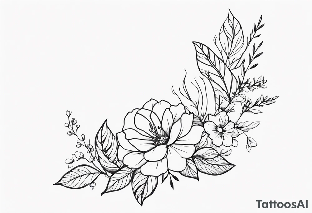 Floral sleeve tattoo idea