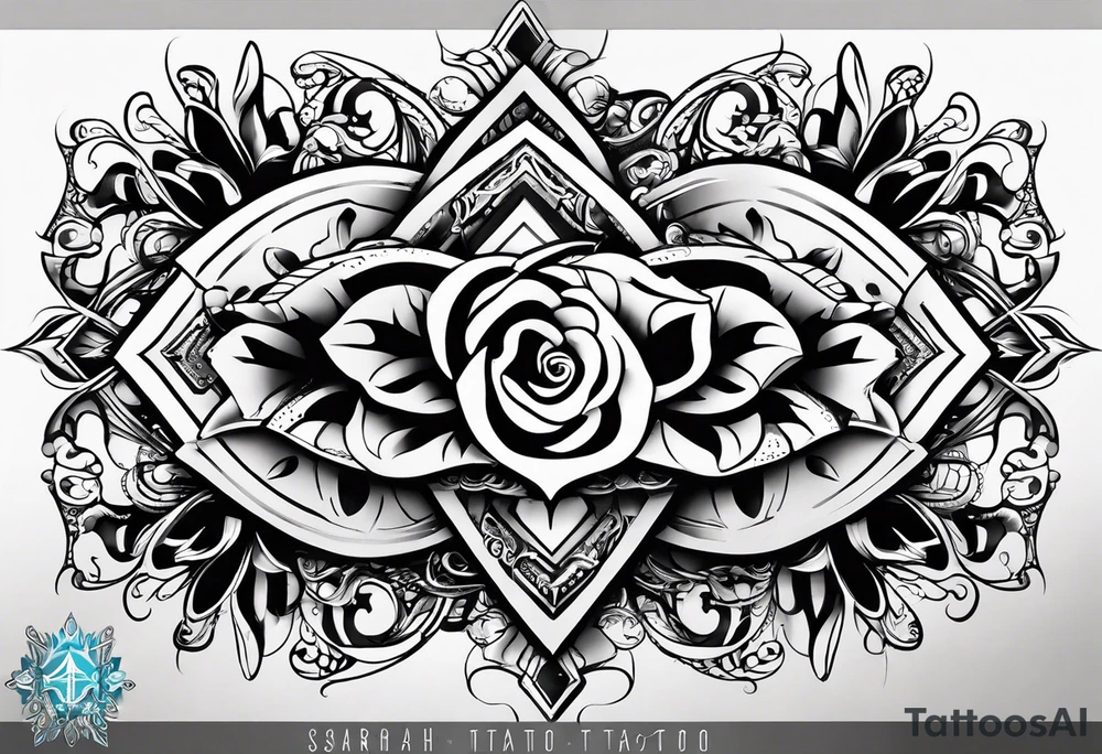 a unique tattoo design that incorporates the name “Sarah” in an artistic and stylish way tattoo idea