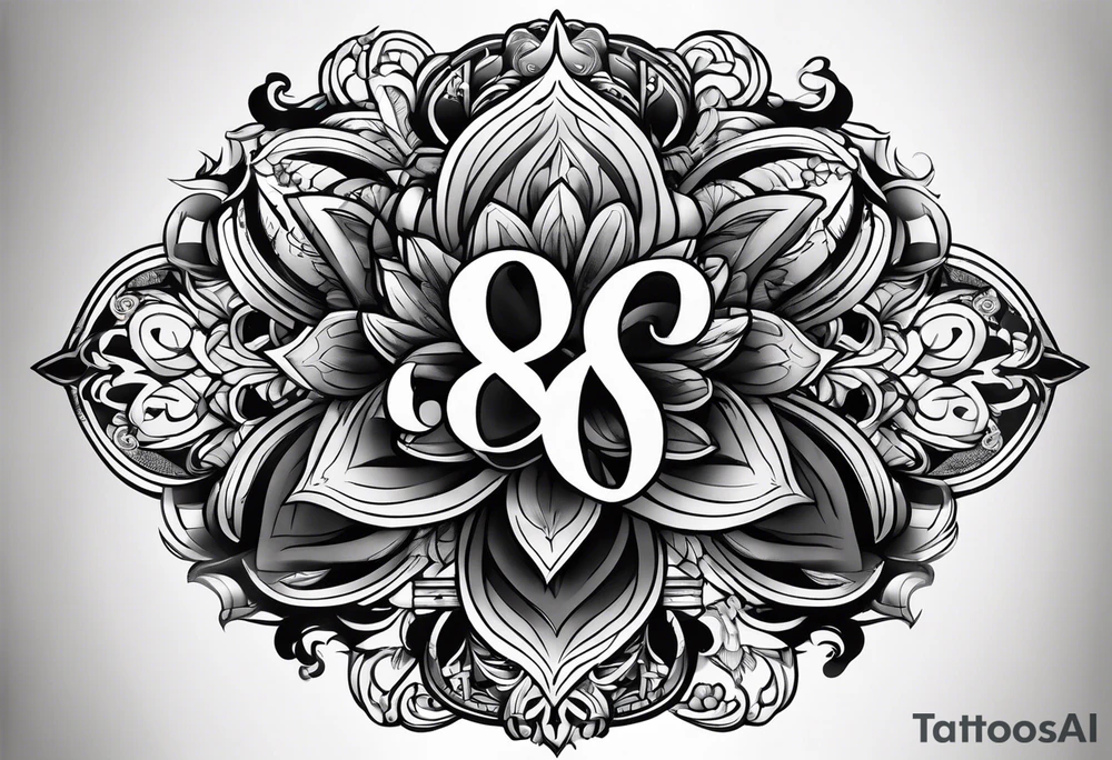 just the number 808 tattoo idea