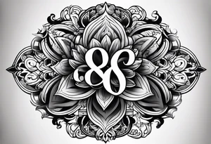 just the number 808 tattoo idea
