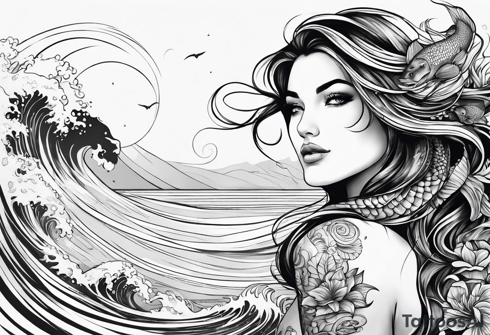 Ocean tattoo idea
