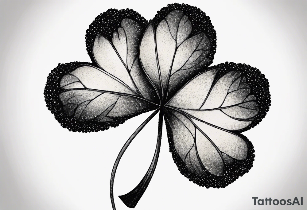 a single three leaf clover with vine tattoo idea