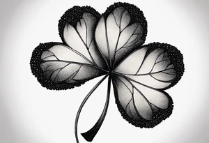 a single three leaf clover with vine tattoo idea