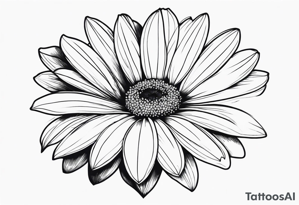 Daisy flower tattoo idea