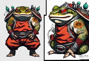 Jiraiya Naruto Gamakichi toad tattoo idea