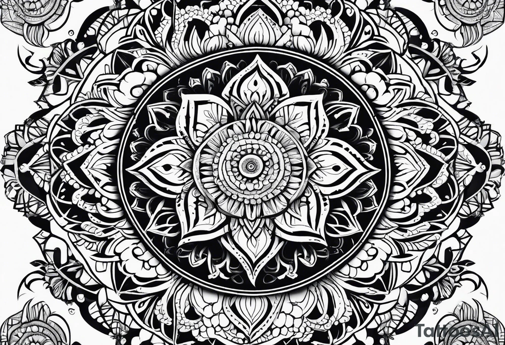 Lace mandala tattoo idea