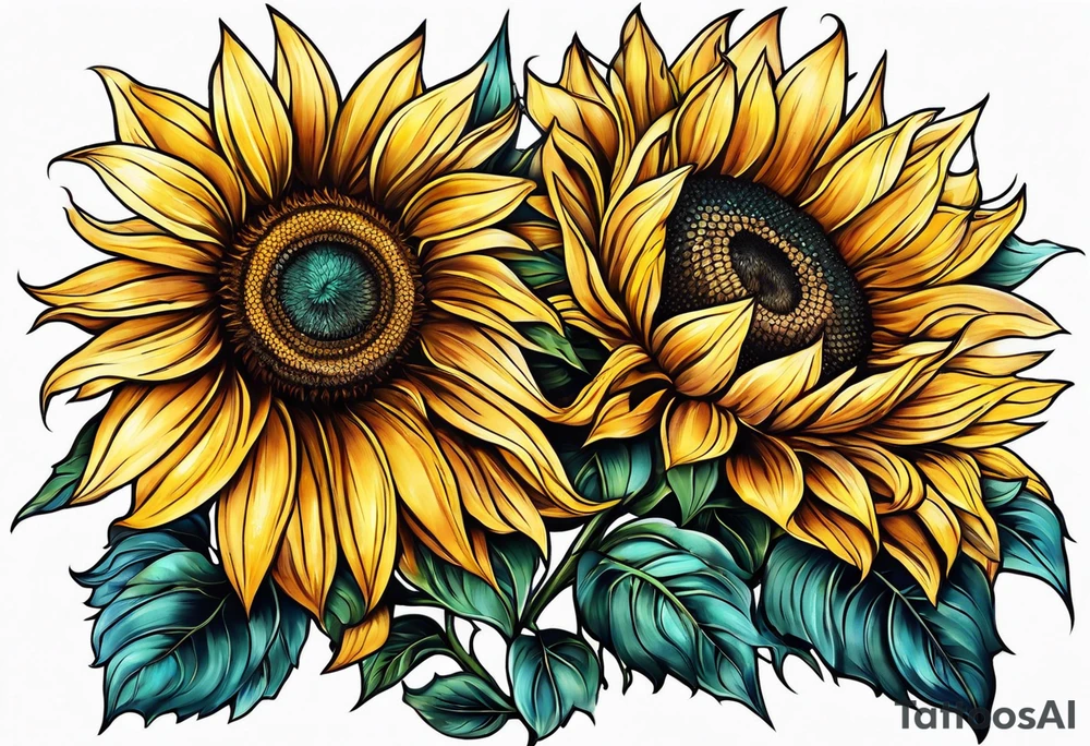 Sunflower tattoo idea