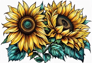 Sunflower tattoo idea