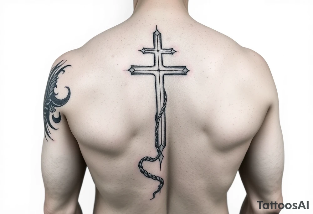 full arm sleeve tattoo left arm Christianity themed tattoo idea